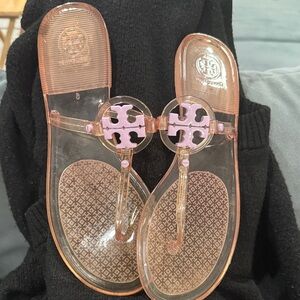 Tory Burch Lavender Clear Jelly Sandals
